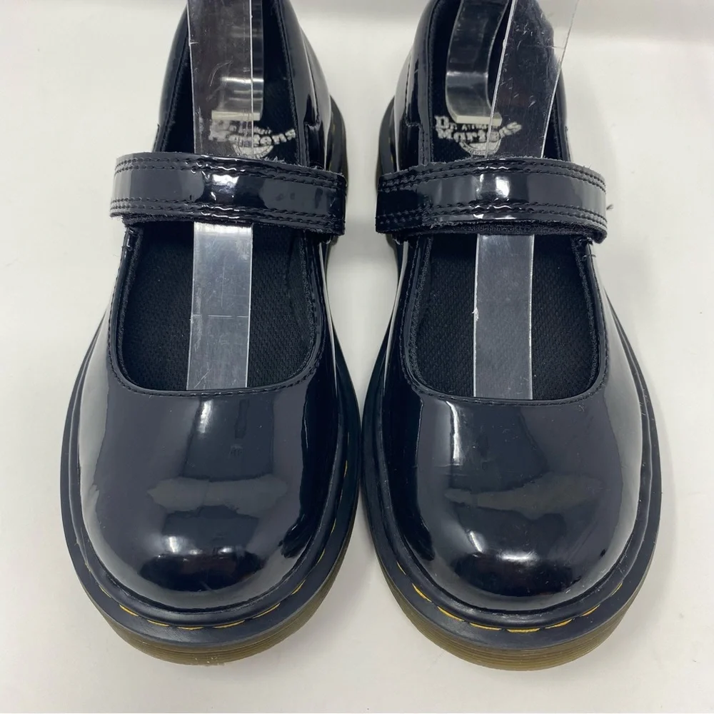 Dr. Martens Girl's 1 Maccy Black Patent Leather Mary Jane Dressy Preppy Shoes